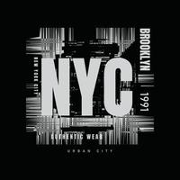 tipografía de ilustración vectorial. ciudad de nueva york, perfecta para camisetas, sudaderas con capucha, estampados, etc. vector