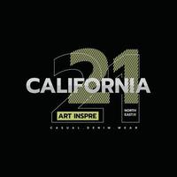 California illustration typography. perfect for t shirt design vector