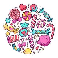 Sweet Candy Doodle Pack vector