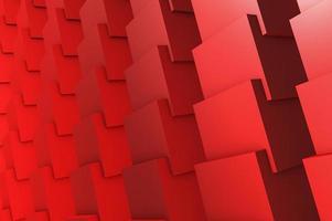 Red abstract 3D background of rectangular blocks photo