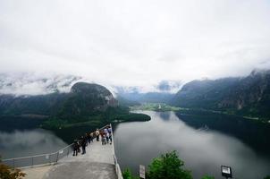 skywalk in Hallstatt at the lake photo