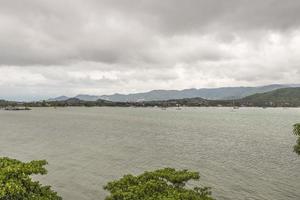 Koh Samui island in Surat Thani, Thailand. Gloomy storm clouds. photo