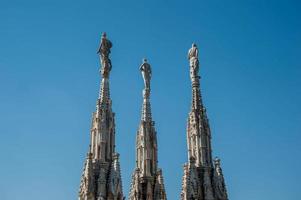 Spiers of the cathedral of Milan photo