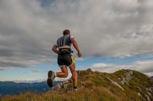 Bergamo Italy September 2017 mountain race of 38 km photo