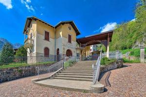 Start of the funicular of San Pellegrino Terme in liberty style. photo