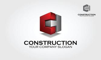 Construction Vector Logo Illustration. An excellent logo template highly suitable for architecture, engineering, and interior design businesses.