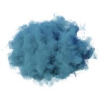 procesamiento 3d formas de nube azul abstracta, imágenes prediseñadas aisladas en fondo blanco. foto