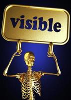 visible word and golden skeleton photo
