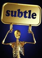subtle word and golden skeleton photo