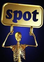 spot word y esqueleto dorado foto