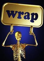 wrap word and golden skeleton photo