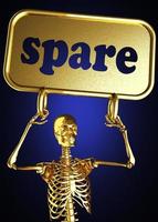 spare word and golden skeleton photo