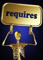 requires word and golden skeleton photo