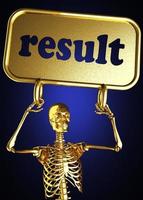 result word and golden skeleton photo