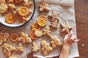 Christmas honey biscuits with orange photo