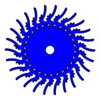 Abstract vector design in blue color. Perfect for corporate, background, t-shirt