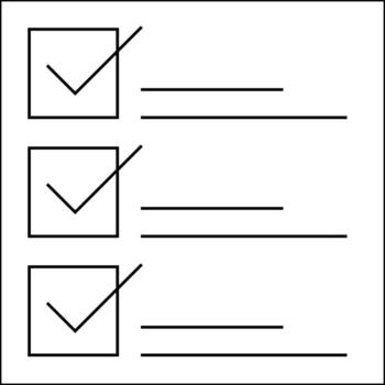 check list flat thin line icon with editable strokes. vector