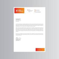 Clean and Modern Letterhead Template. Pro Vector