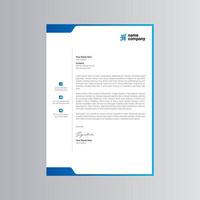 Clean and Modern Letterhead Template. Pro Vector