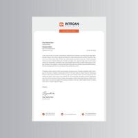 Clean and Modern Letterhead Template. Pro Vector