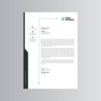 Clean and Modern Letterhead Template. Pro Vector