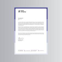 Clean and Modern Letterhead Template. Pro Vector