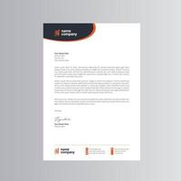 Clean and Modern Letterhead Template. Pro Vector