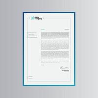 Clean and Modern Letterhead Template. Pro Vector