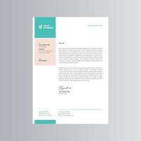 Clean and Modern Letterhead Template. Pro Vector