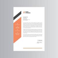 Clean and Modern Letterhead Template. Pro Vector