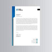 Clean and Modern Letterhead Template. Pro Vector