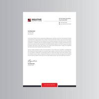 Clean and Modern Letterhead Template. Pro Vector