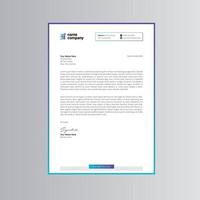 Clean and Modern Letterhead Template. Pro Vector