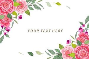 hermoso fondo de flores para saludos o invitaciones vector