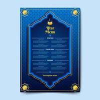 Iftar menu template. decorative background design vector