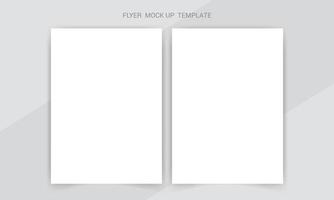 Flyer Mockup Design Template, empty paper note template vector