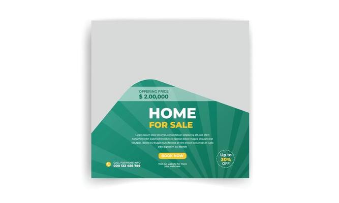 Real Estate Social Media Post Template, Editable Post Template Social Media Banners.