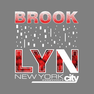 Brooklyn NYC element of men fashion and modern city in typography graphic design.Vector illustration.Tshirt,clothing,apparel and other uses