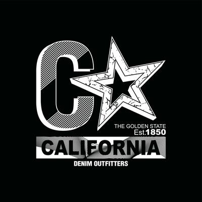 California element of men fashion and modern city in typography graphic design.Vector illustration.Tshirt,clothing,apparel and other uses