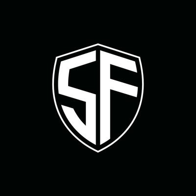 SF san francisco element of men fashion and modern shield city in typography graphic design.Vector illustration.