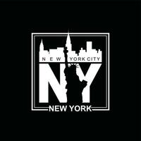 ny elemento de nueva york de la moda masculina y la ciudad moderna del escudo en diseño gráfico tipográfico. ilustración vectorial. vector