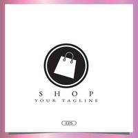 Shop bag logo premium elegant template vector eps 10