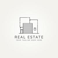 elegant real estate minimalist line art icon logo vector