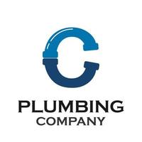 Letter c with plumbing logo template illustration