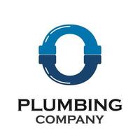 Letter o with plumbing logo template illustration vector