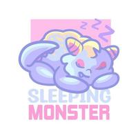 Monster Cartoon Mascot Logo Illustration vector