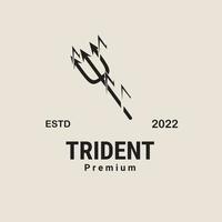 Vintage Trident Arrow vector logo