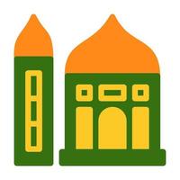 Mosque Flat Icon suitable for Ramadan moment vector