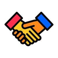 handshake Flat Icon Suitable for Ramadan Moment vector