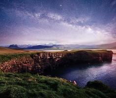 Reynisfjara black sand beach in Iceland photo